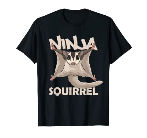 Ninja Ardilla Azúcar Glider Amante Deslizamiento Possum Camiseta