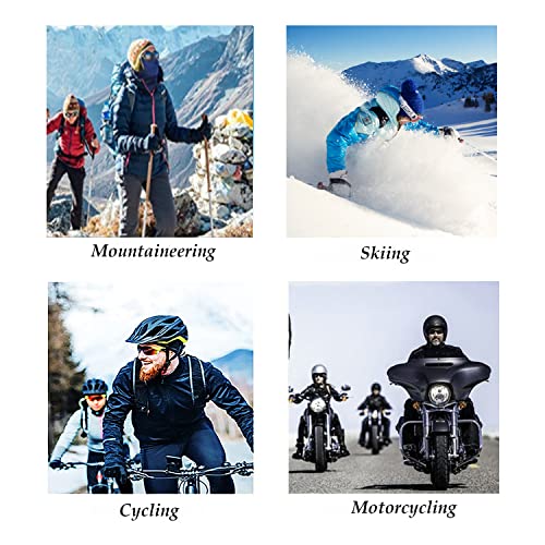 NITAIUN 3 Piezas Balaclavas Máscara Elástica de Esquí Sombrero para Motocicleta Suave a Prueba de Viento Transpirable Multiusos para Esquí Motocicleta Ciclismo Unisex Hombres Mujeres (3 Piezas)
