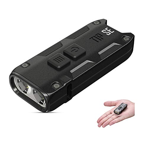 NITECORE TIP SE Mini Linterna Llavero Recargable USB-C 700 Lumenes LED 4 Modos Linterna de bolsillo Impermeable IP54 ([ NEGRO ])