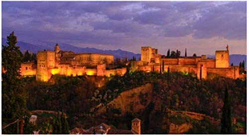 NOBRAND Rompecabezas Rompecabezas De 1000 Piezas Granada España. La Belleza De La Alhambra con Las Montañas De Sierra Nevada para Niños Adultos