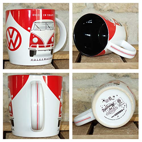 Nostalgic-Art Taza de café retro, VW – Good In Shape – Idea de regalo de furgoneta Volkswagen, Diseño vintage, cerámica, 330 ml