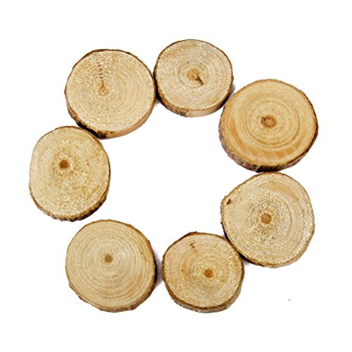 NUOLUX 1,5 a 3 cm de madera para discos Log rodajas DIY métiers boda 100pcs decorativo