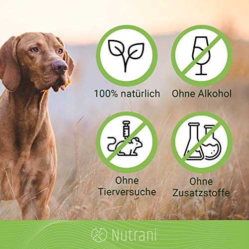 Nutrani Aceite de Coco orgánico para Perros, Gatos y Caballos | 1000 ml - Aceite de Coco 100% Puro para la protección Natural contra garrapatas, Mosquitos, tábanos y Otros parásitos