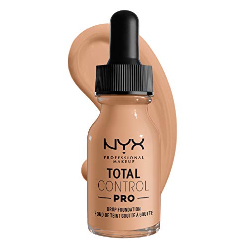 NYX PROFESSIONAL MAKEUP Base de Maquillaje Líquida Total Control Pro Drop, Dosificación Precisa, Cobertura Modulable y Personalizable, Fórmula Vegana, Acabado Natural, Tono: 7 Natural, 13 Mililitros