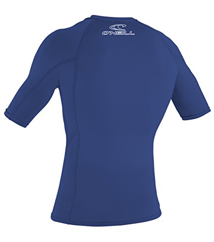 O 'Neill Wetsuits Basic Skins S/S Crew - Camiseta de poliester para hombre con proteccin UV Azul azul Talla:medium