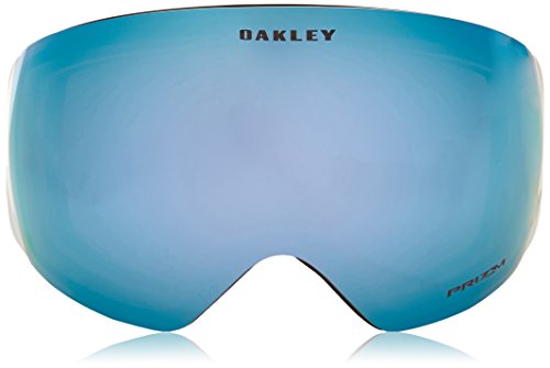 Oakley Flight Deck XM - Gafas de esquí/snowboard, Negro (Black) - (con logo blanco, banda negra y lente prizm zafiro iridio), Talla Única