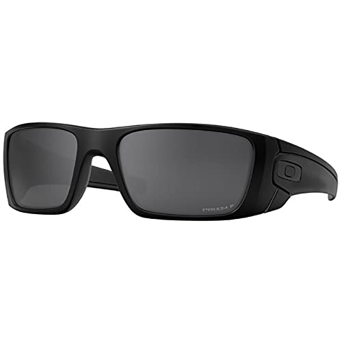 Oakley Fuel Cell Polarized Iridium Rectangular Sunglasses, Satin Black w/Prizm Black Polarized, 60 mm