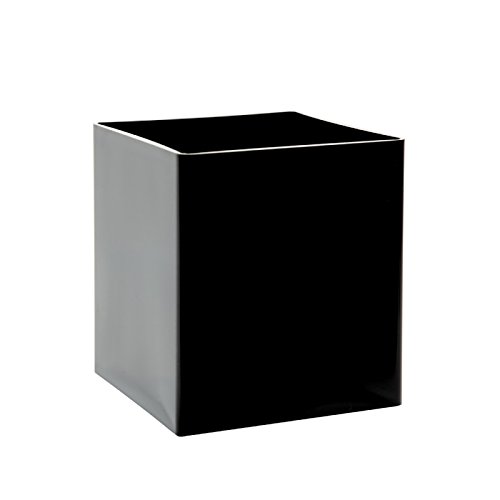 OASIS® Jarrón de acrílico transparente (15 cm) (4 unidades, negro)
