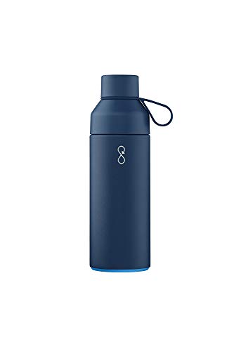 Ocean Bottle Thermos, Acero Inoxidable, Plástico Reciclado, Pet Virgen, Silicona, Ocean Blue, 500 ml