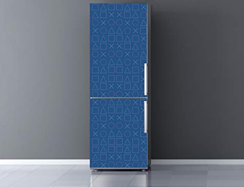 Oedim Vinilo para Frigorífico Gamer Fondo Azul 185x60cm | Adhesivo Resistente y Económico | Pegatina Adhesiva Decorativa de Diseño Elegante