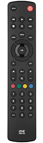One For All URC1210 - Control remoto universal para todo tipo de TVs, Negro