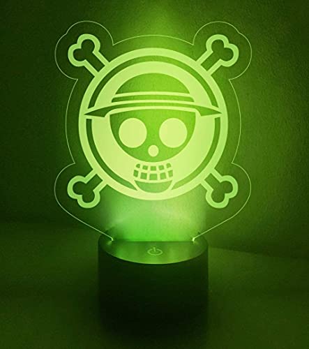 One Piece Logo Lampe, lámpara de escritorio, lámpara de noche