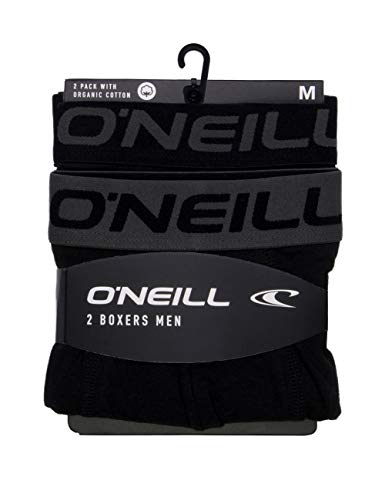 O’Neill Basic - Calzoncillos tipo bóxer deportivos para hombre, para cualquier ocasión (juego de 2 unidades) Negro (6969). L