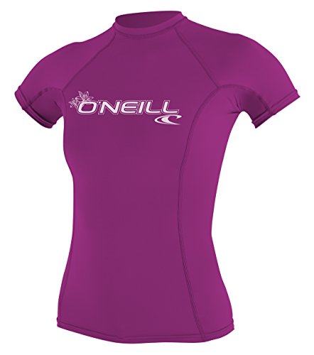 ONEILL WETSUITS O'Neill - Camiseta de Neopreno para Mujer con protección UV, Manga Corta, Cuello Redondo Rosa Fox Pink Talla:Extra-Small