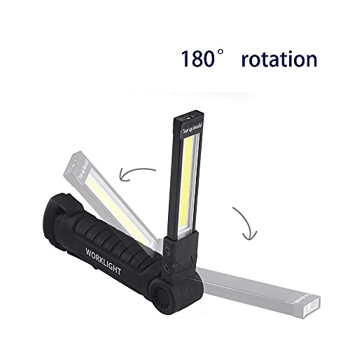 ONEVER Linterna Eléctrica Recargable USB Luz del Trabajo De La Linterna Led Portátil para Náutico COB Magnético Gancho De Camping Exterior Autofficina Lámpara (2pcs)