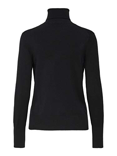 Only Onlvenice L/s Rollneck Pullover Knt Noos Camiseta Cuello Alto, Negro (Black Black), Medium para Mujer