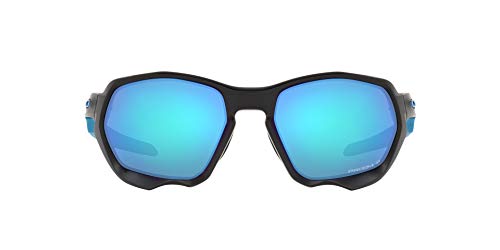 OO9019 Oakley Plazma Sunglasses, Matte Black/Prizm Sapphire Polarized, 59mm