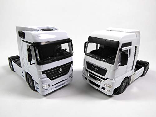 OPO 10 - Lote de 2 Camiones 1/50 TEKNO JOAL: Mercedes ACTROS + Man