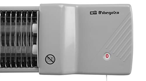 Orbegozo BB 5002 - Estufa de cuarzo para baño, selección de potencias mediante tirador, emisión instantánea de calor, pantalla orientable, 1200 W