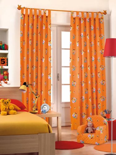 Original Disney Winnie The Pooh & Tiger 1 St. XXL Listo de cortina//cortinas L 290 cm x B 140 cm naranja nuevo algodón