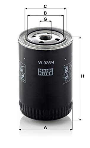 Original MANN-FILTER Filtro de aceite W 936/4 – Para vehículos de utilidad