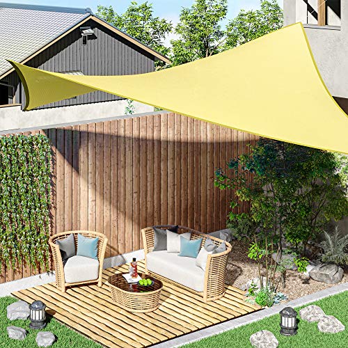 Outsunny Toldo Vela Rectángulo 3x4m Vela de Sombra para Terraza Jardín Camping Resistente al Agua Protección UV Poliéster Color Arena