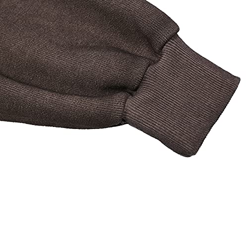 Oversized Drawstring Sweatshirt for Women Long Sleeve Zip Up Cardigan Y2k E-Girl Hoodies Pullover Jacket with Pockets (Coffee, Medium)