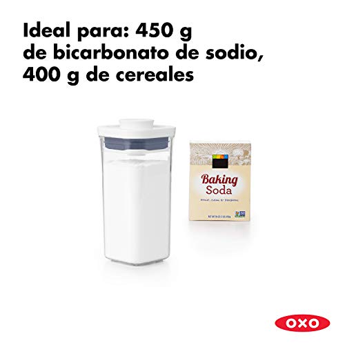 OXO Good Grips POP Recipiente para alimentos, Tarro de cocina hermético y apilable para alimentos, Adecuado para guardar harina, pasta y mucho más. Tamaño 4.2 litros