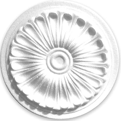 Pack 3x Rosetones Roseton de Techo | Pared Decorativos en Poliestireno Poliespan con acabado blanco"R18" + 1 Adhesivo 300ml) :: HOMESTAR®