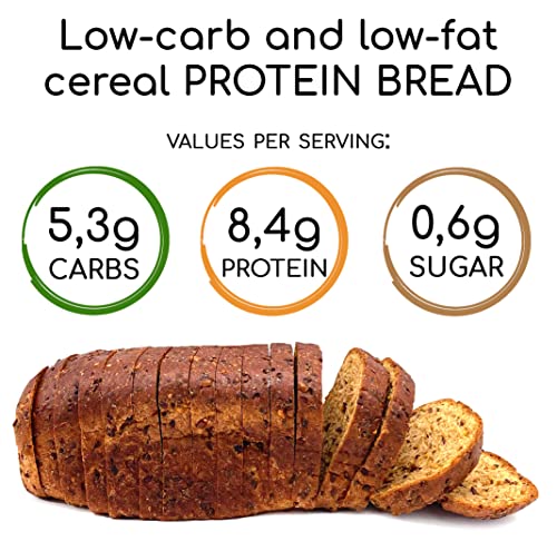 Pan proteínico con cereales Line@diet | alto en proteínas, bajo en carbohidratos, bajo en calorías, sin azúcar | para la fase 1