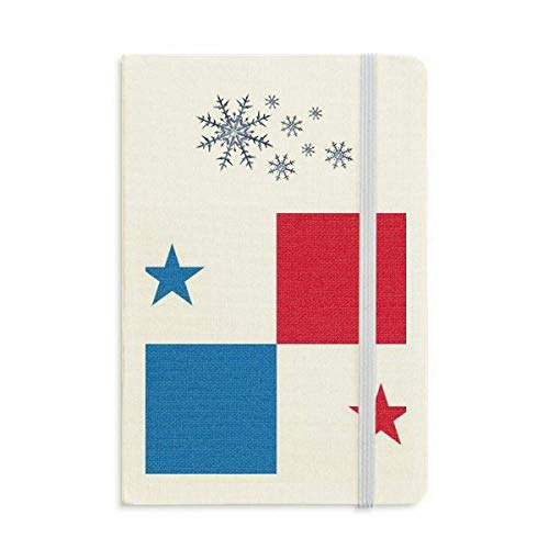 Panamá Bandera Nacional América del Norte Cuaderno Grueso Copos de Nieve Invierno
