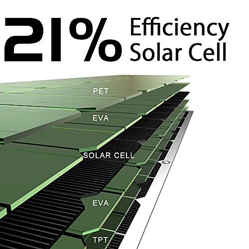 Panel solar flexible de 200 W, 12 V, monocristalino, resistente al agua y ultrafino, para caravanas, barcos, casas y superficies irregulares (50 W x 4)