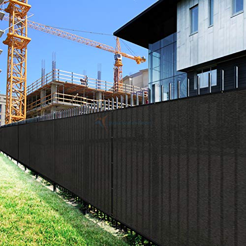 Pantalla de color negro sólido para valla de privacidad comercial con ojales de latón, tres años de garantía y 140 g/m² (tamaños personalizados disponibles)