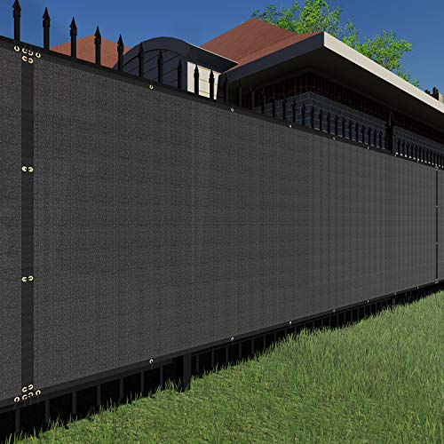 Pantalla de color negro sólido para valla de privacidad comercial con ojales de latón, tres años de garantía y 140 g/m² (tamaños personalizados disponibles)