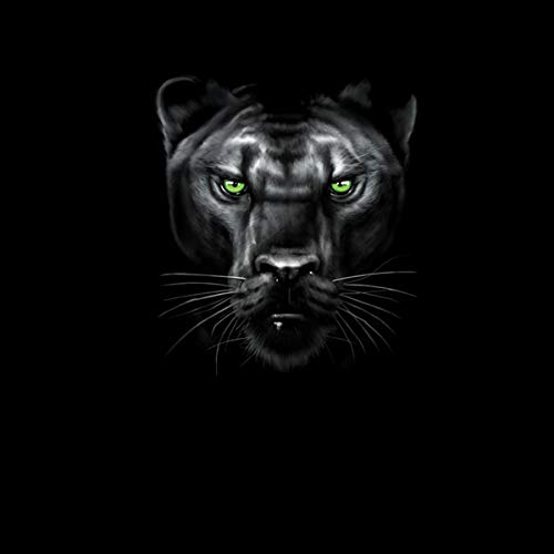 Pantera Puma Jaguar Ojos Verde Animales Hombre Sudadera Negro 3XL