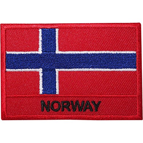 Parche bordado de la bandera de Noruega para planchar o coser en la camisa noruega