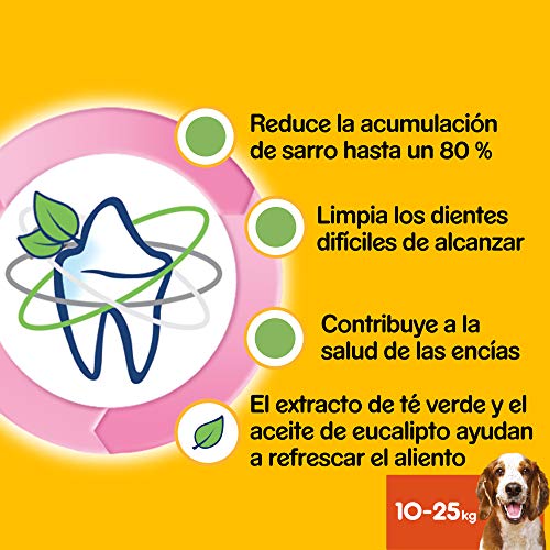 Pedigree Dentastix Fresh Snack Dental para la Higiene Oral y Contra el Mal Aliento de Perros Medianos (4 paquetes de 28ud)