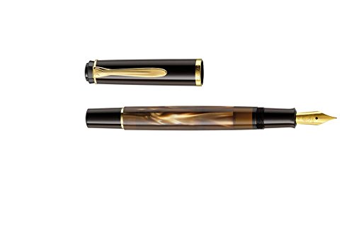 Pelikan Classic M200 - Pluma estilográfica (punta fina, en caja plegable), color marrón, color color