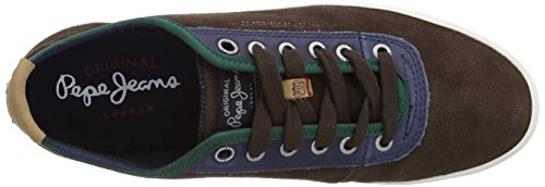 Pepe Jeans Britt - Zapatillas para hombre, Color Marrón Chocolate, Talla 44 EU (9.5 UK)