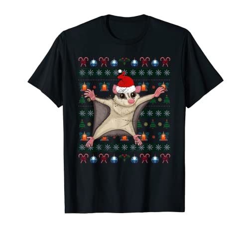 Petauro Dello Azúcar Animal Zoo Regalo Ugly Christmas Camiseta