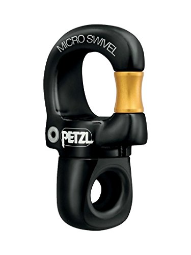 PETZL Adultos Compacto atornillable Vertebral Micro Swivel, Black, One Size, P58 xso