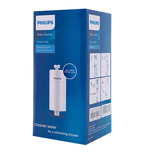 Philips - AWP1775 - Filtro de agua para ducha, Purificador, Elimina el cloro residual y las impurezas, Duración 50.000 Litros, Blanco