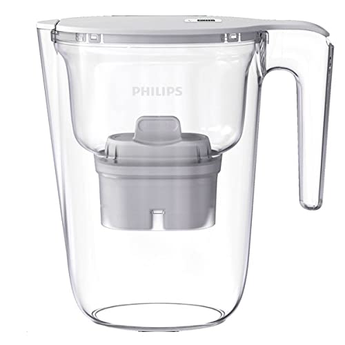 Philips - AWP2935 - Jarra filtradora de agua, Incluye 1 cartucho Micro X Clean, Reduce la cal, el cloro y los Microplásticos y PFOA, Agua filtrada con gran sabor y pureza, 2,6 Litros