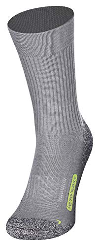 Piarini Coolmax - 2 pares de calcetines largos para senderismo, exteriores, color negro, antracita, azul marino, talla 35-38 39-42 43-46 47-50 gris 47-50