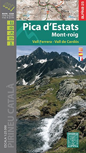 Pica d'Estats. Mont-roig, mapa excursionista. Escala :25.000. Editorial Alpina. (Mapa Y Guia Excursionista)
