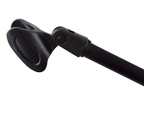 Pie de micrófono Feibrand con 1 pinza para micrófono, color negro