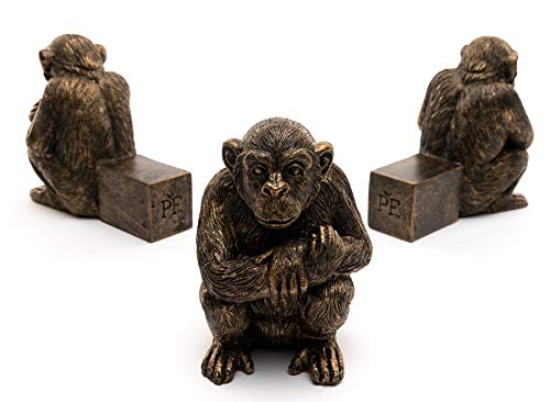 Pies de chimpancé Figuras para macetas de plantas hechas a mano – Soporte para macetas – Adornos decorativos hechos a mano – 3 piezas