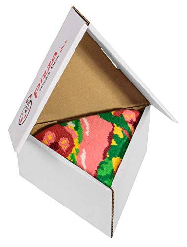 Pizza Socks Box Slice Italiana - Mujer Hombre - 1 par de Calcetines - Tamaño 41-46