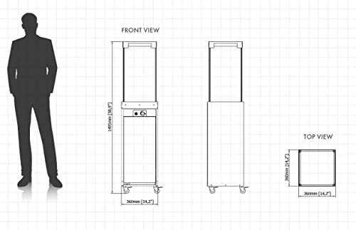 Planika Faro - Calentador de gas para patio negro, 8 kW portátil y autónomo, calentador decorativo de propano para su jardín y terraza, Para uso en exteriores