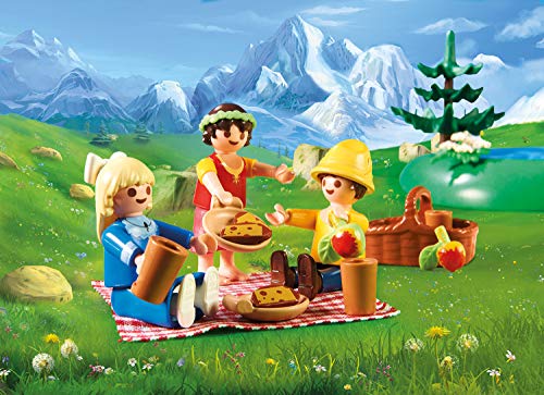 PLAYMOBIL Heidi Lago con Heidi, Pedro y Clara, Incluye Bomba de Agua, A partir de 4 Años (70254)